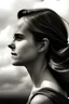 Placeholder: emma watson : The contours of the woman are crafted from dense yet delicate clouds, making her appear goddess-like as she seemingly floats weightlessly in the sky. Boundless Harmony: The amalgamation of clouds forms a feminine figure seamlessly merging with the surroun