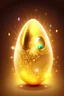 Placeholder: cartoon egg pfp character golden glitter fantasy aura glow bright gold shine lights