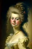 Placeholder: Potrait of young woman as rococo oil panting no rambut as