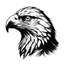 Placeholder: eagle head vector, white background