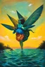 Placeholder: live freely without the shadow of mortality following you; lowbrow surrealism