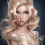 Placeholder: blond beautiful princess with sparkle dress