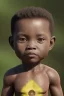 Placeholder: african baby head portrait, warrior costume, village, meditation, woods, galaxy sky, 8k quality