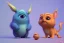 Placeholder: very very very cute baby creatures by max kostenko and bobby chiu, wooden toys, disney, pixar, character design for animation, uplight, big disney eyes, symmetrical eyes, cuteness, highly detailed, trending on artstation, renderman render, 8k, uhd