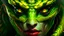 Placeholder: Snake woman, green-yellow shades, red eyes, high detail, high resolution, 8K