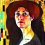 Placeholder: Retrato de un mujer muy guapa de 43 años de nombre Gemma Arnau Arnau de estilo Gustav Klimt