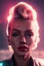 Placeholder: Ultra Realistic retro sci-fi scene, portrait, blonde woman, sweet young Marilyn Monroe face, perfect iris, tight latex coat, Strange planet background, Retro sci-fi style helmet, fog, rain, soft color, highly detailed, unreal engine 5, ray tracing, RTX, lumen lighting, ultra detail, volumetric lighting, 3d, finely drawn, high definition, high resolution.