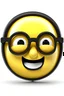 Placeholder: 3d emoji with a bob hairstyle and glasses