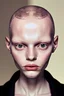 Placeholder: alopecia beautiful woman with no ears and massive eyes