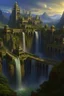 Placeholder: The Cascades are the name of a huge city built into the hills of the Eternal Spires, the largest mountain range in the world. It is controlled by 3 large factions. There is a massive waterfall cascading through the entire city to a large pool in the middle of the town square near the Moon Temple