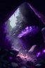 Placeholder: A cave radiating with violet plants and stones
