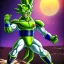 Placeholder: Martian man hunter in dragon ball z style