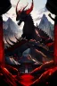 Placeholder: mountains, red and black, temple, dinosaur