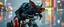 Placeholder: glasses and ticks, cyberpunk imagery synchronized mechanical gremlin rat bat drumming kit trike flickering stable core, wet reflective salt flat city