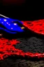 Placeholder: 4k full details European Union flag covered in blood