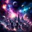Placeholder: Create a Galaxy city with a nebula