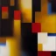 Placeholder: impasto painting on black canvas with gold painted in the style of malevich and mondrian