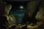 Placeholder: Night, rocks, valley, mountains, friedrich eckenfelder impressionism paintings