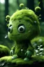 Placeholder: make a moss cute humanoid creature anime style