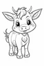 Placeholder: outline art for cute Cow coloring pages with sitch, white background, Sketch style, full body, only use outline, toddlers style, clean line art, white background, no shadows and clear and well outlined.