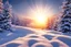 Placeholder: computer winter landscape wallpaper with sun