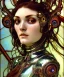 Placeholder: Realistic detailed face portrait of a beautiful futuristic Karen Carpenter queen in opudesignlent alien glass armor by alphonse mucha, ayami kojima, amano, greg hildebrandt, and mark brooks, female, feminine, art nouveau, ornate italian renaissance cyberpunk, iridescent venetian blown glass, neo - gothic, gothic, character concept