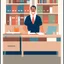 Placeholder: Ilustración cartel de oficina de empleo; estilo Joe Sacco