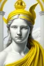 Placeholder: Neoclassicism greel woman realistic yellow white sea