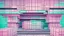 Placeholder: brutalist background texture with vaporwave pattern ribbons