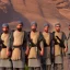 Placeholder: Five Taliban fighters posing in front of bamyan Buddha statues