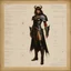 Placeholder: ConceptSheet by Guy Borremans: 'The Prince of thieves' - enchanted leather mithril Design for the succubus with AD&D statistics