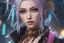 Placeholder: Jinx in 8k anime cgi artstyle, arcane them, normal eyes, close picture, rain, apocalypse, intricate details, highly detailed, high details, detailed portrait, masterpiece,ultra detailed, ultra quality