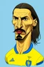 Placeholder: Zlatan Ibrahimovic Swedish soccer player cartoon 2d