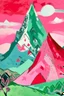 Placeholder: A pink alps with runestones painted by Pablo Picasso