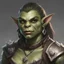 Placeholder: dnd, portrait of cute orc femboy