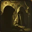 Placeholder: Daguerrotype close up some mysterious figures, odd background, open, Hieronymus Bosch Max Ernst ambient light, by Minicavio Quollati and Marlost Endgulp, Amano, Botticelli, Alphonse Mucha