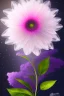 Placeholder: one big crystal subtle flower in a galactic ambiance with a beautiful fairy, transparent petals