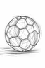 Placeholder: Outline art of a football, clean line art, white background, no shadows and clear and well outlined