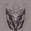 Placeholder: coat of arms of an elvish forest city with a stag on it, very detailed