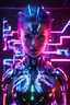 Placeholder: Photography Half body Visual Art Cyborg Girl in Neons Light Art