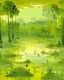 Placeholder: A light yellowish green swamp with bugs in daylight designed in ancient Egyptian hieroglyphics painted by Vincent van Gogh