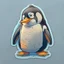 Placeholder: penguin sticker caricature