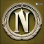 Placeholder: letter M, laurel wreath, roman style