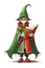 Placeholder: young elf student wizard with a D on his robes