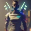 Placeholder: A cyberpunk soldier Armor wearing Fox,cyberpunk2077, ultra realistic,shiny, smooth, studio quality, octane render, Surrealism, Triadic colour scheme,glow-stick, ambient lighting polaroid, 100mm