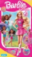 Placeholder: Create a vibrant image cover for a Barbie fun book featuring Barbie and her friends engaged in exciting adventures! Picture Barbie leading her friends on a colorful journey through fantastical landscapes filled with magic, friendship, and endless fun. Include iconic Barbie elements like glamorous outfits, sparkles, and smiles.