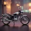 Placeholder: Royal enfield classic 350. City . high speed. bokeh. lens flare. warm lights. high detailed. Anime . Rain