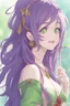 Placeholder: super pretty girl, good body, big bubs, purple long haired, nice smile, green eyes,