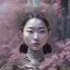 Placeholder: cosmos masterpiece Japanese goddess, sango fantasy, fantasy magic, intricate, sharp focus, illustration, highly detailed, digital painting, concept art, matte, artgerm and paul lewin and kehinde wiley, full figure, fit in board, cyber punk, pretty accurate hands face fingers, natural aye, fit within portrait