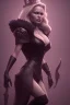 Placeholder: Pamela Anderson as evil queen in black leather, leather, busty, cleavage, angry, stern look. character design by cory loftis, fenghua zhong, ryohei hase, ismail inceoglu and ruan jia. unreal engine 5, artistic lighting, highly detailed, photorealistic, fantasy